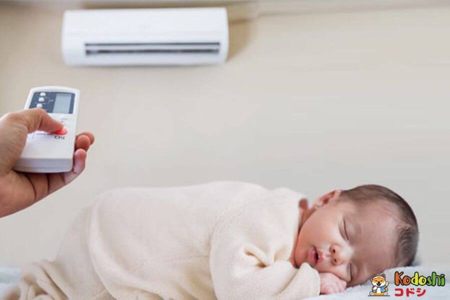 Dùng điều hòa cường độ nhiều gây hại đến sức khỏe bé