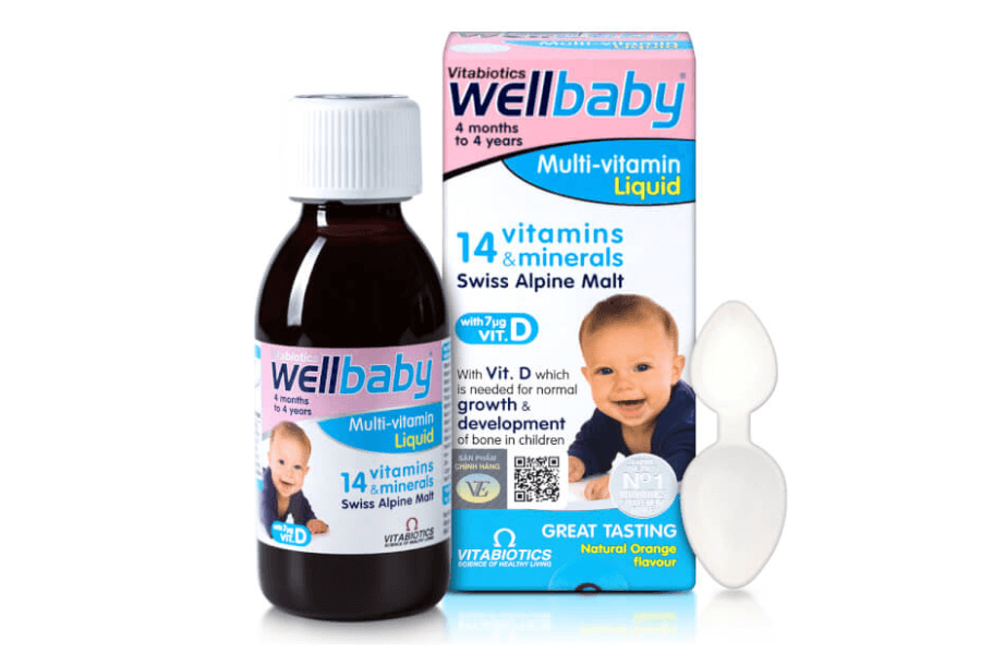 Siro Wellbaby được nghiên cứu và sản xuất từ 14 loại vitamin